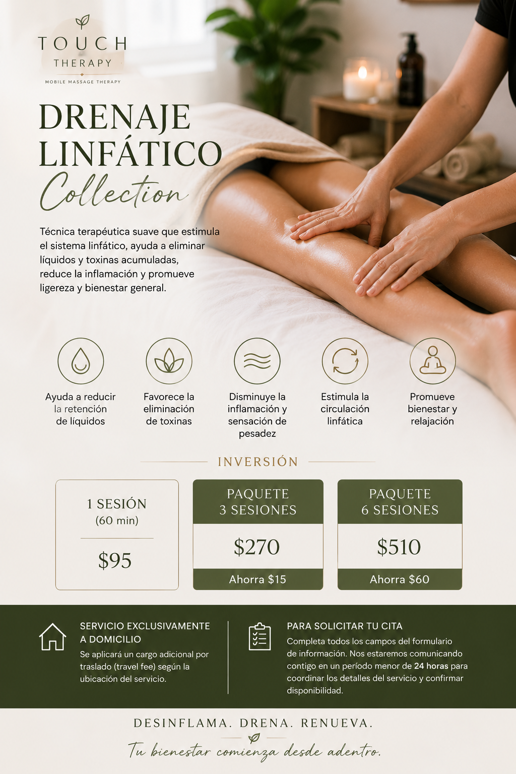 Therapeutic Lymphatic drainage- Drenaje linfatico 60 min